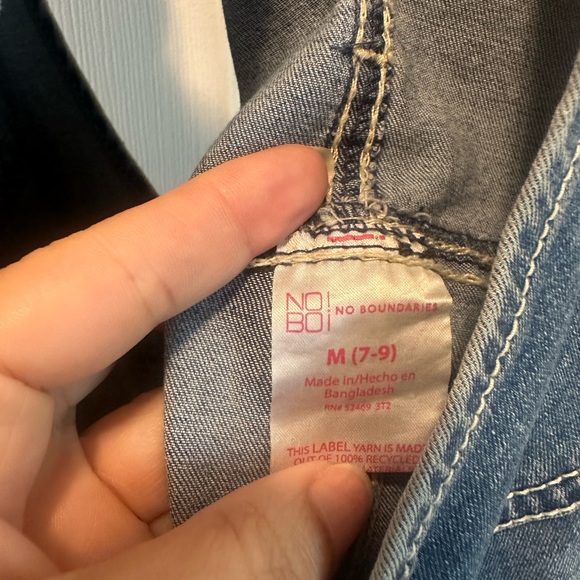 NWT No Boundaries Light Blue Denim Overalls - Picture 5 of 6
